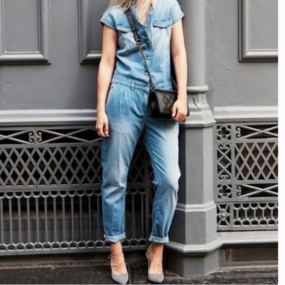 Zara Z1975 Women's Blue Denim Jumpsuit - Picture 2 of 7